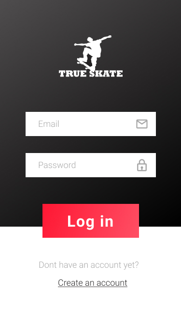 a login page mobile app design